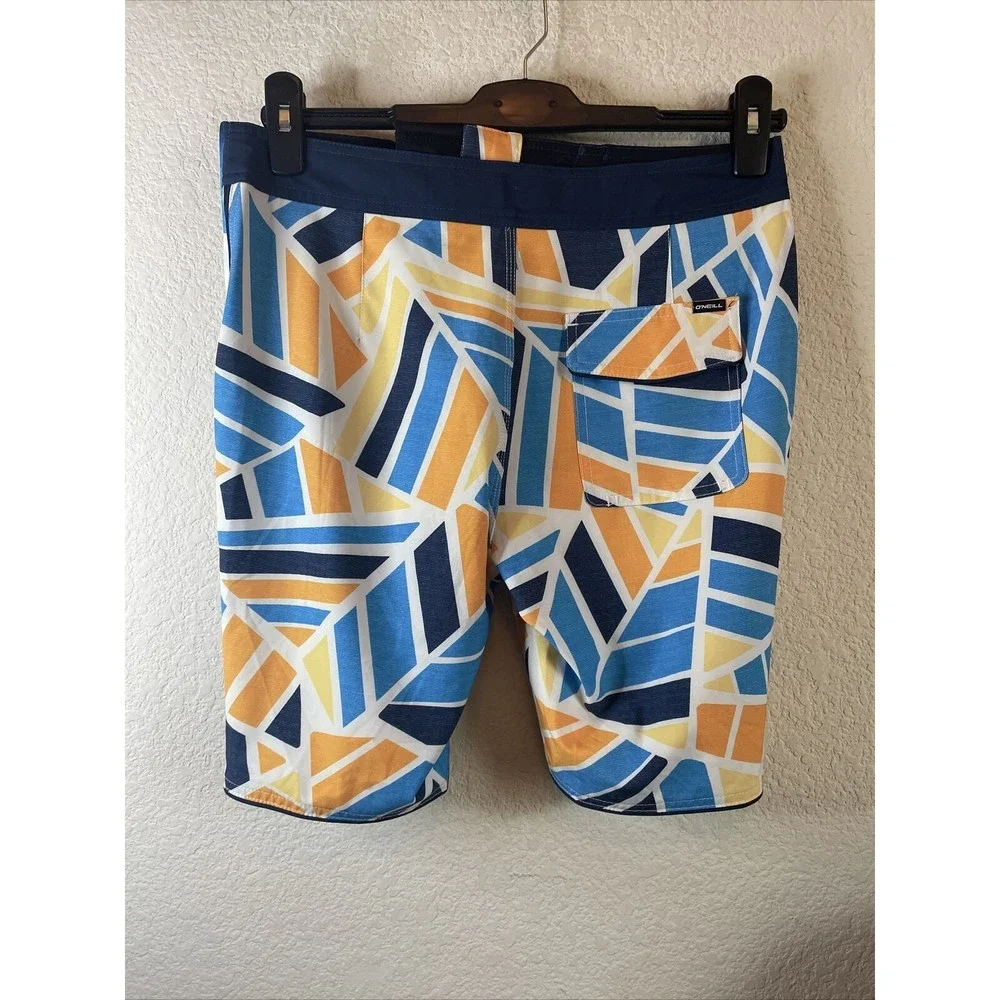 ONEILL MENS HYPERFREAK BOARD Swim SHORTS Geometric New Hyper dry Abstract 29 new